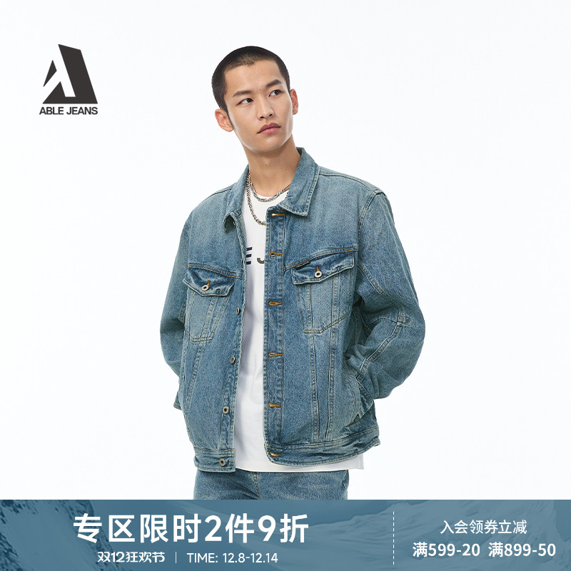 ABLEJEANS秋冬款工装牛仔外套