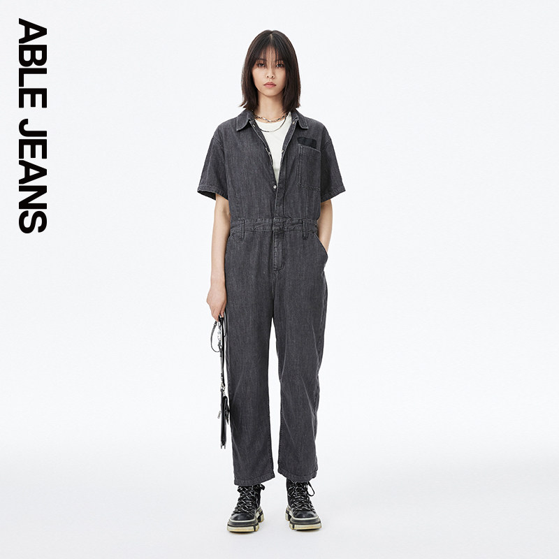 ABLE JEANS新款女士复古摩登水洗工装牛仔连体裤,女装/女士精品,连体衣/裤,淘宝优惠券,粉丝福利购,淘宝优惠卷