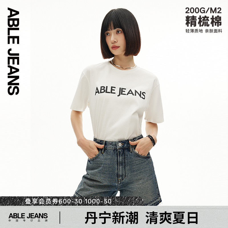 ABLEJEANS夏季都市经典基础T恤