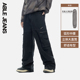 JEANS 多口袋工装 机能大滑板裤 ABLE 冬款 男士 宽松直筒牛仔裤