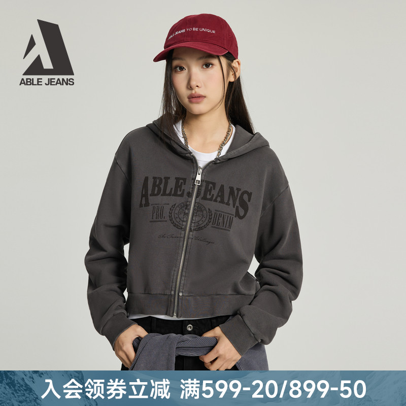 ABLEJEANS25女士连帽开衫卫衣
