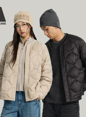 ABLE JEANS25冬新款棒球领保暖简约轻量羽绒服外套情侣男女同款