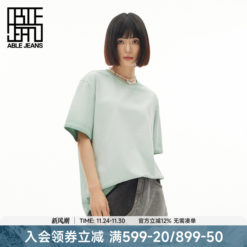 中国想象宽松短袖T恤ABLEJEANS