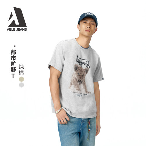 ABLEJEANS男士都市旷野重磅T恤