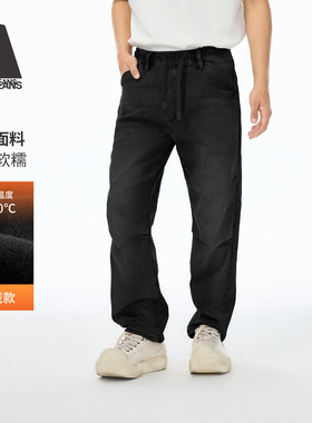 ABLE JEANS【束腰直筒滑板裤】25冬男士加绒保暖宽松运动牛仔裤