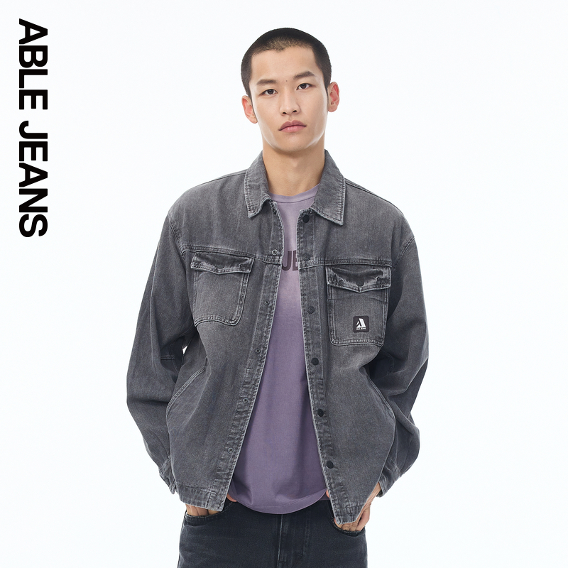 ABLE JEANS【工程师衬衫】新款男士复古工装牛仔衬衫