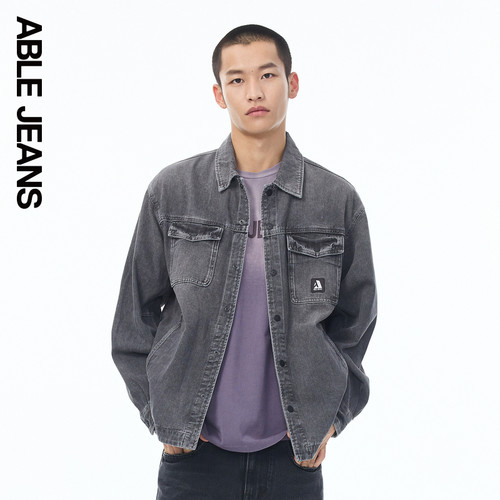 ABLE JEANS【工程师衬衫】春夏新款男士复古宽松工装牛仔衬衫外套