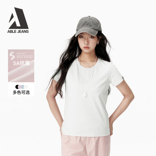 ABLEJEANS舒适简约短袖T恤