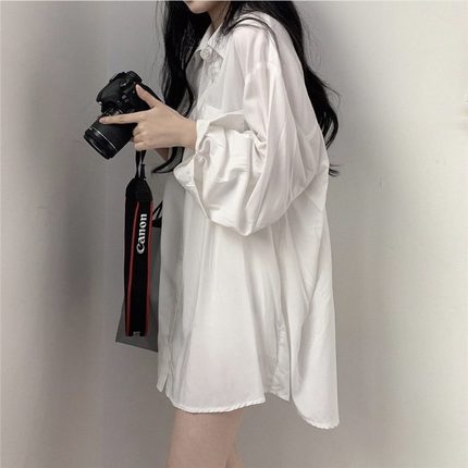 大码胖mm衬衫女设计感小众2025春夏港味宽松防晒外套衬衣薄款上衣