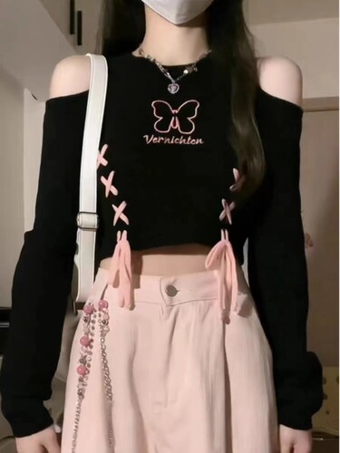 长袖T恤大码胖妹妹女修身显瘦