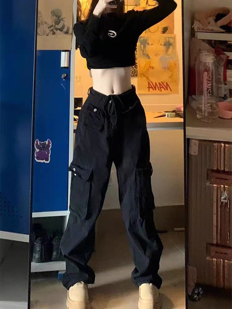 美式vibe风口袋工装裤春秋