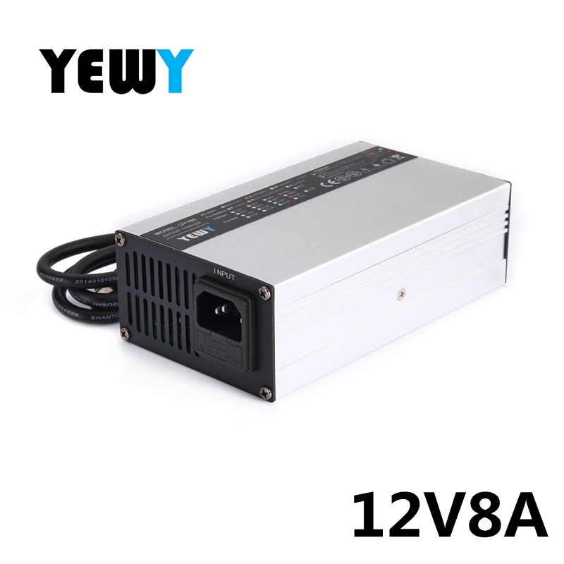 定制全自动12V8A铅酸猛锂铁锂蓄电池充电器120W三元聚合物充电器