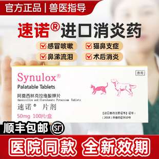 速诺消炎片猫狗阿莫西林克拉维酸钾猫用宠物猫咪感冒药打喷嚏鼻支