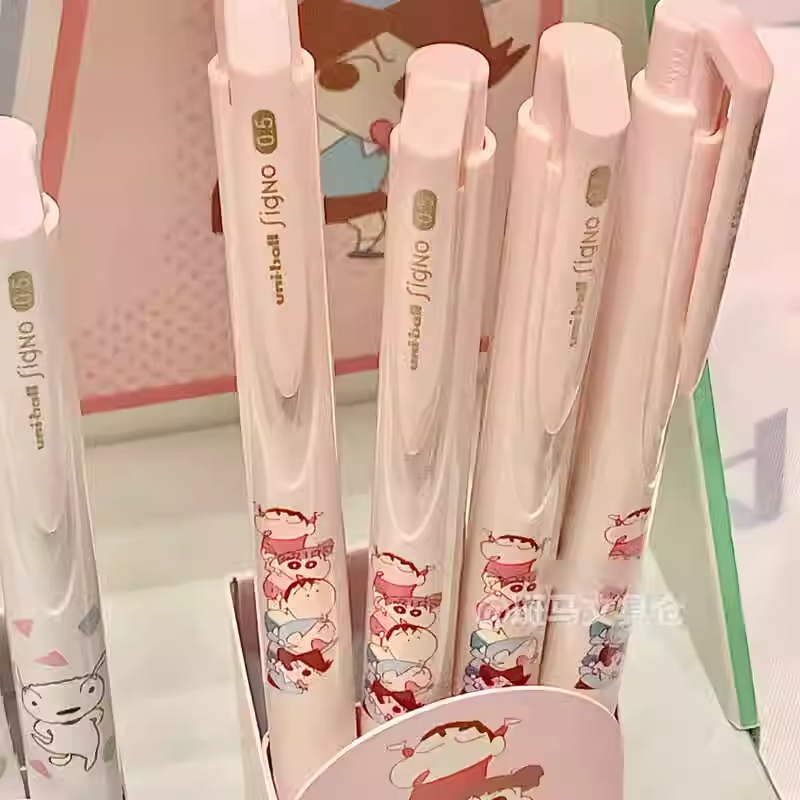 新品三菱蜡笔小新限定按动中性笔