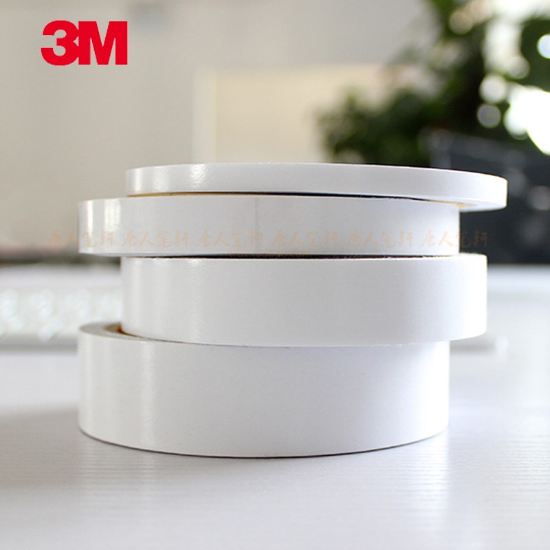 3M双面胶思高scotch双面胶带胶条6/12/18/24mm白色棉纸胶200c文具