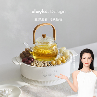 olayks立时冬至围炉煮茶器电陶炉家用器具全套电茶炉全玻璃养生壶