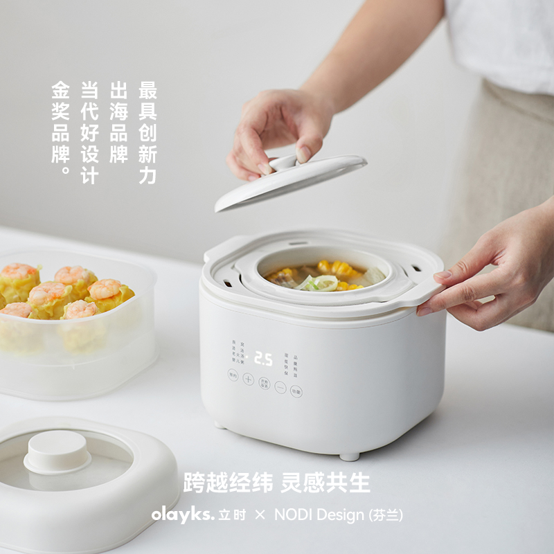 olayks立时电炖锅燕窝小炖盅隔水炖家用煲汤宝宝煮粥锅婴儿辅食锅