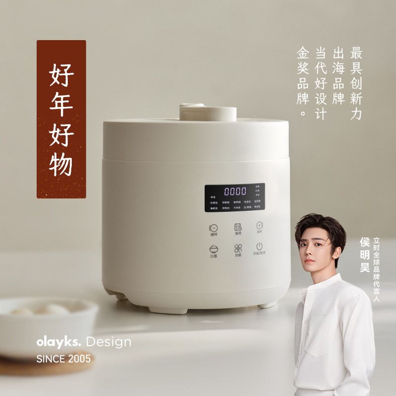 olayks立时畅销日韩电压力锅家用2-3人2.5L小型迷你高压锅饭煲锅
