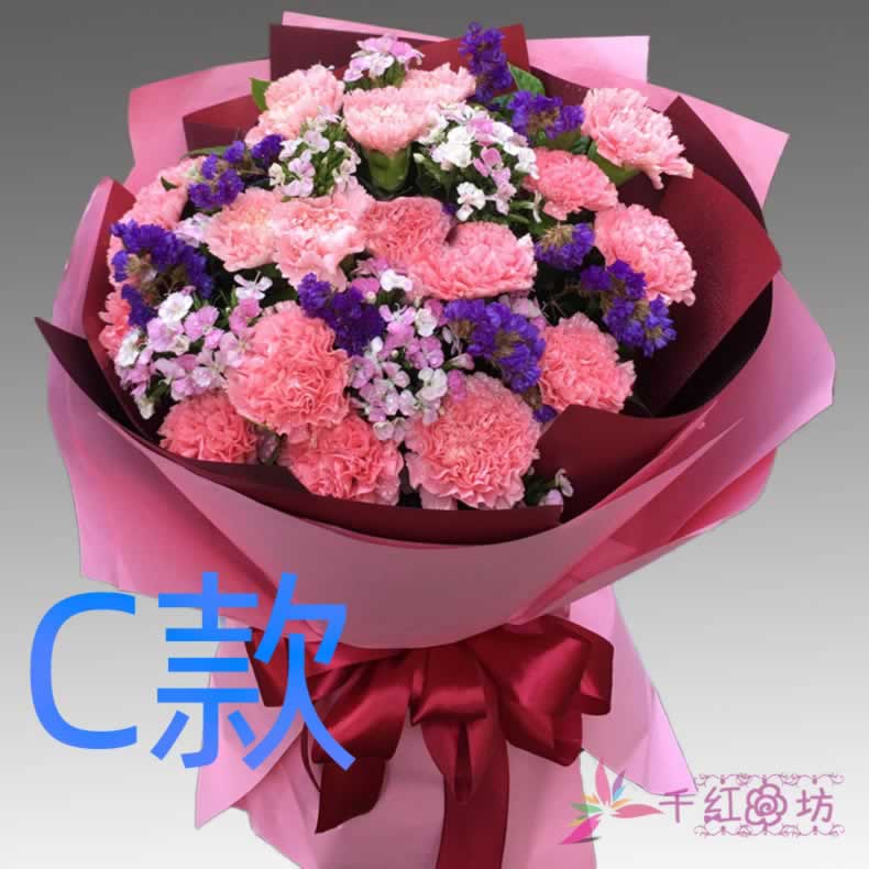生日祝福探望康乃馨重庆花店送花双桥区渝北区巴南区同城鲜花速递
