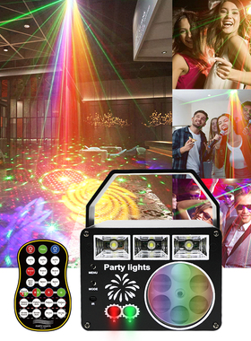 usb彩灯浪漫氛围LED声控旋转魔球灯家用DJ房间客厅KTV蹦迪舞厅灯
