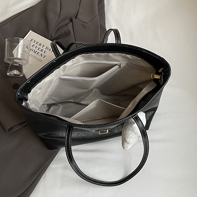 【有拉链贴袋】大容量托特包