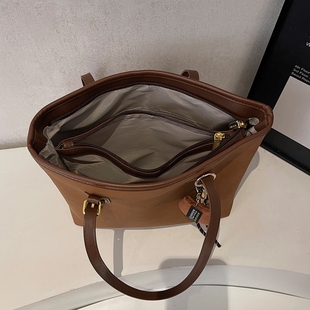 【有拉链夹层】大容量托特包上班通勤包2025新款潮百搭单肩包大包