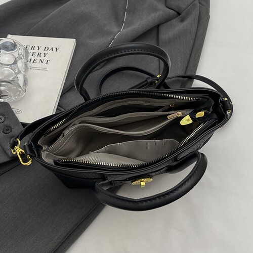 【有拉链暗袋】复古鳄鱼纹斜挎包