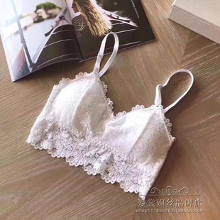 蕾丝抹胸美背吊带背心聚拢防走光学生夏天少女裹胸式 网红爆款 内衣