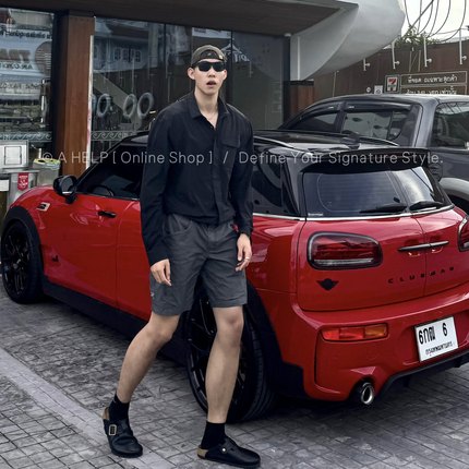 AHELP高端2.0功能百搭经典黑色衬衫 通勤高级感宽松优雅休闲长袖