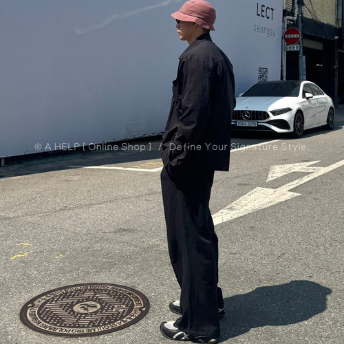 AHELP松弛感定制纹路休闲裤