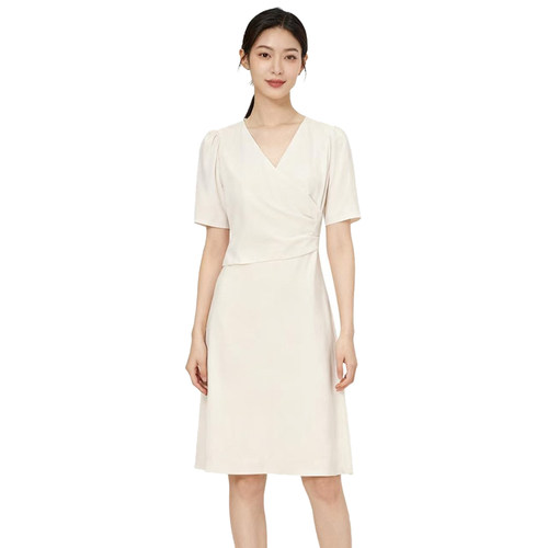 【D玛纳】气质连衣裙V领设计感气质高雅修身显瘦高级感DMA802