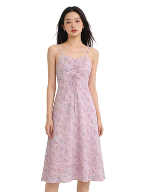 SP系列-超仙甜美碎花吊带连衣裙P104