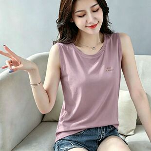100纯棉吊带上衣女士背心2026洋气小众薄款小个子无袖t恤外搭上衣