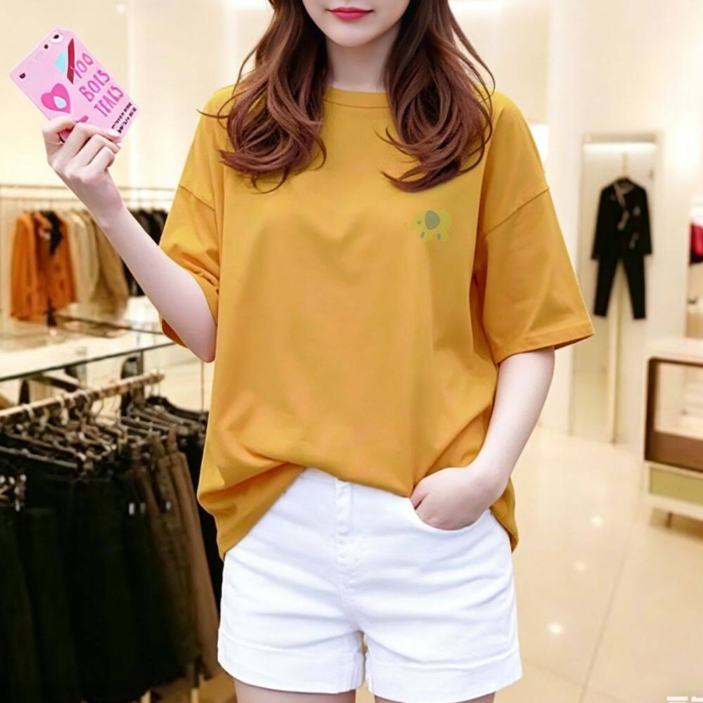 夏季纯棉美式复古显瘦短袖T恤女