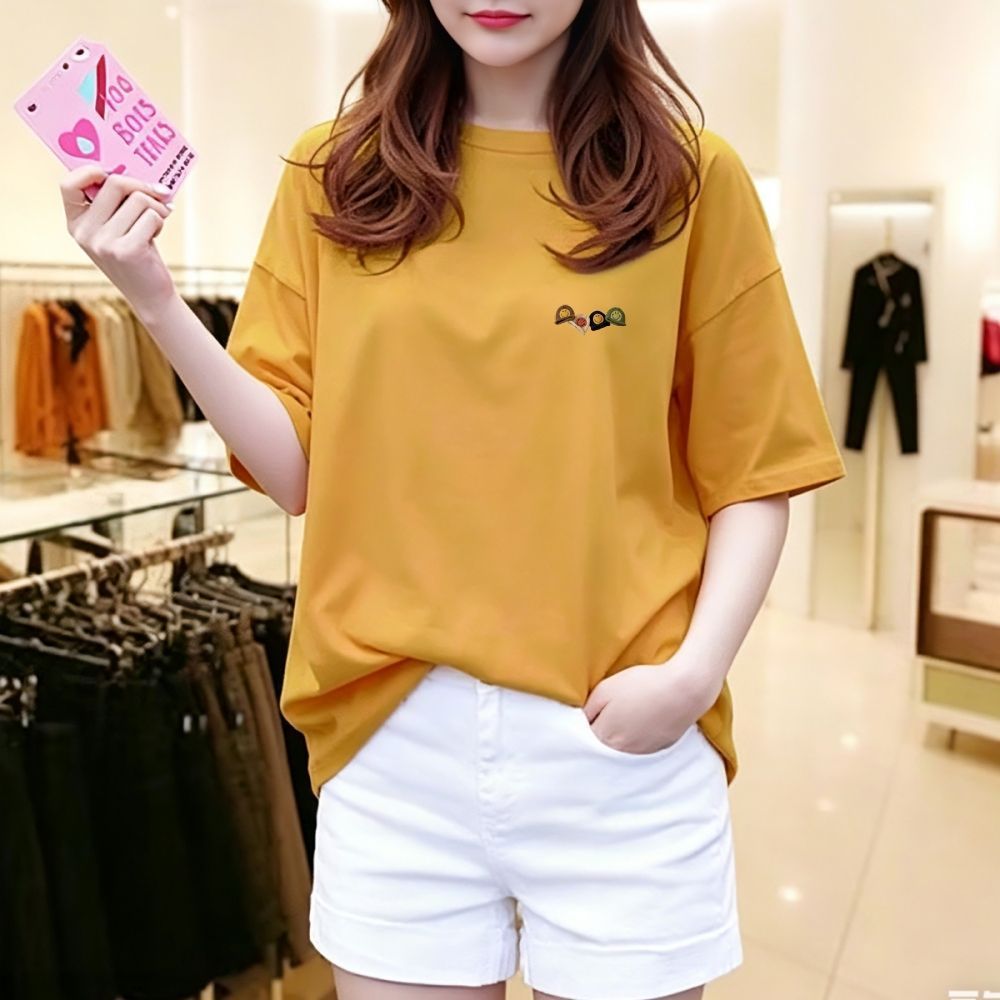 夏季纯棉宽松印花韩版T恤女