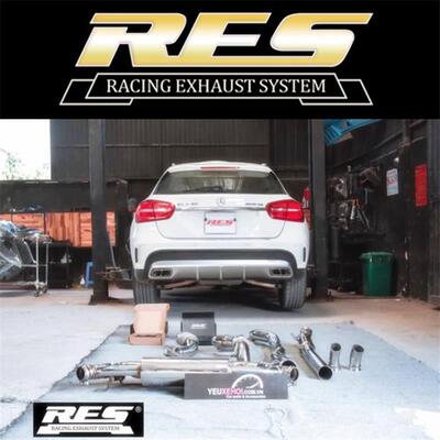 奔驰A45/CLA45/GLA45改装RES阀门跑车音排气管高流量头段三元声浪