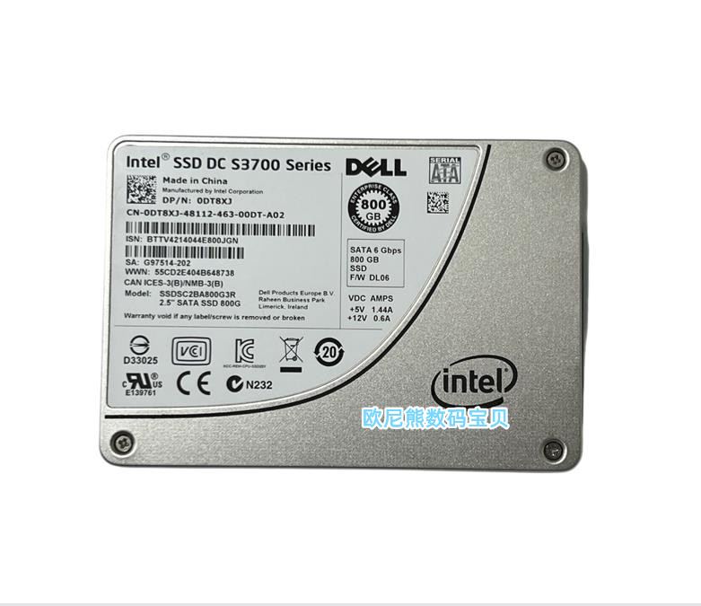 Intel/英特尔 S3700 800G SATA3.0 MLC颗粒 固态硬盘 企业级SSD