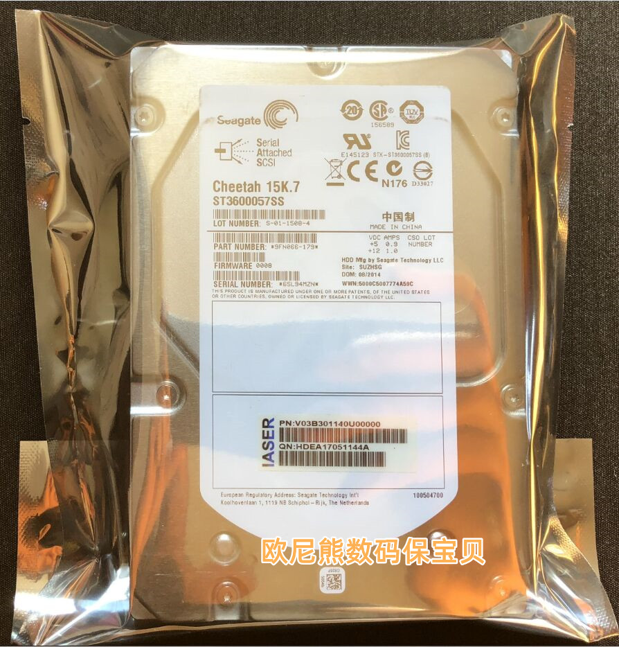 浪潮AS500H AS520G AS500E 存储硬盘600G SAS 3.5寸ST3600057SS
