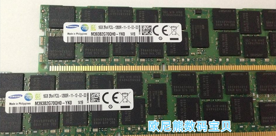 原装三星 16G 2RX4 PC3L-12800R 1600服务器内存M393B2G70QH0-YK0