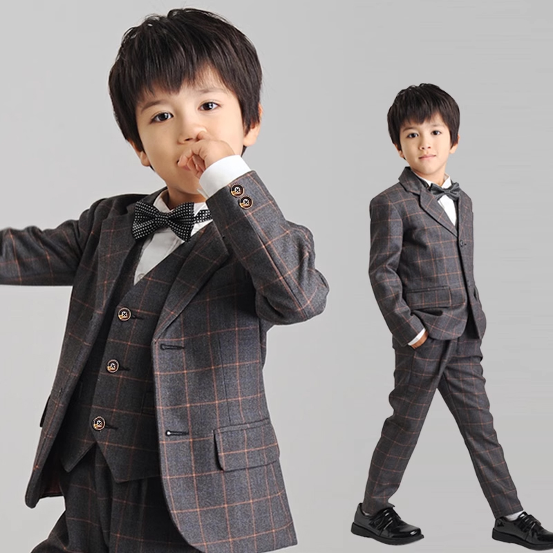儿童西装小西服套装小学生帅气演讲表演三五件套男童礼服花童春秋