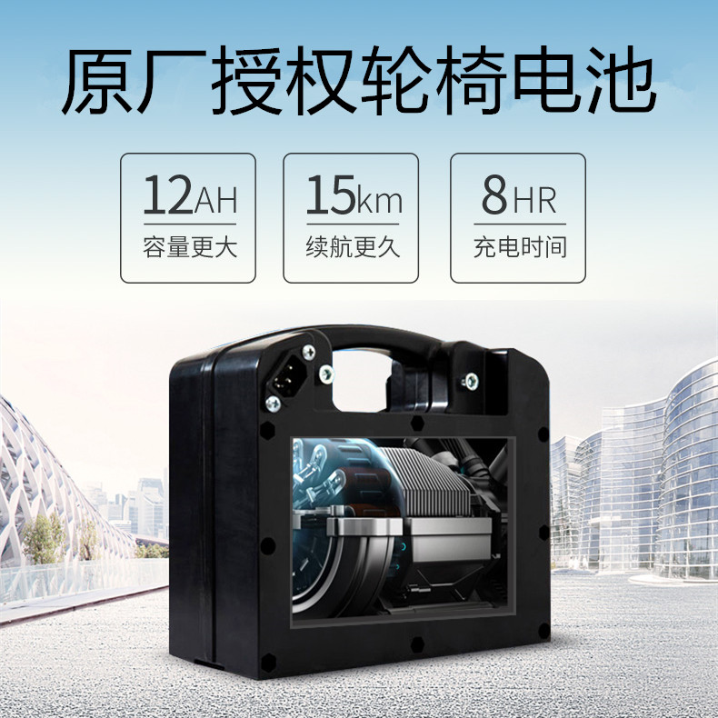 上海吉芮电动轮椅电池图片