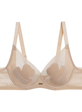 专柜正品爱慕简韵25春夏新款内衣女大胸显小花瓣文胸AM13A702