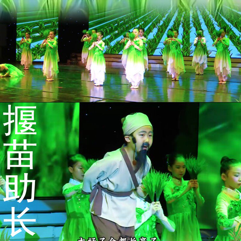 儿童揠苗助长老农民奶奶演出服装