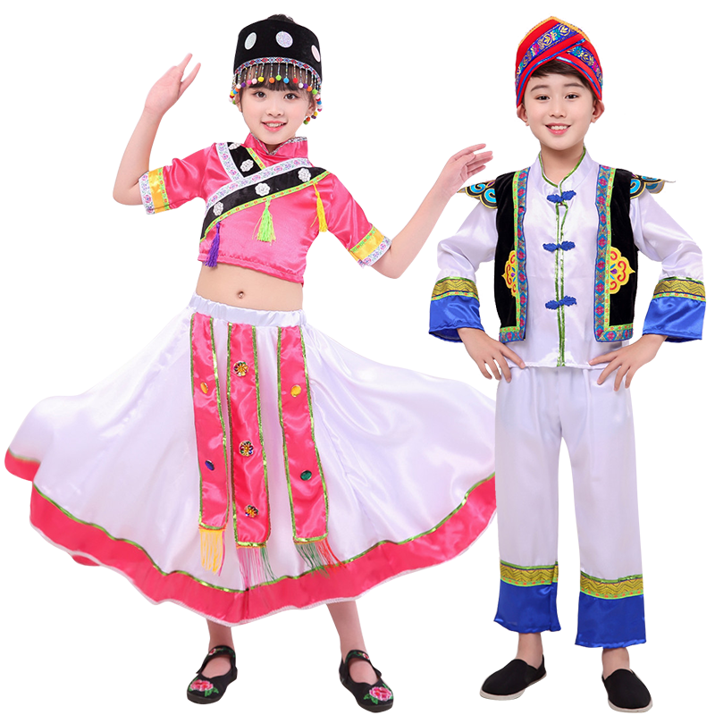 儿童傈傈族小学生幼儿舞台表演服