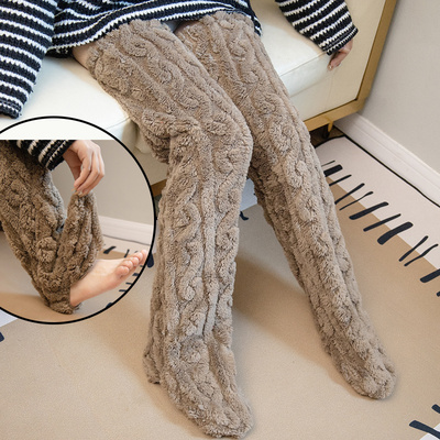 适合睡觉穿的袜子晚上专门穿着长筒宽松护腿老年人防寒脚套加厚女
