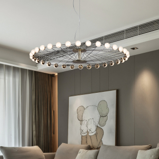 楼主灯设计师款 新特丽星辰 客厅吊灯现代简约轻奢魔豆灯别墅复式