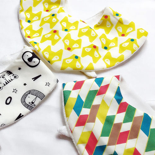 【直播间同价19.9选四条】秋冬加绒口水巾两用围嘴三角巾防吐奶