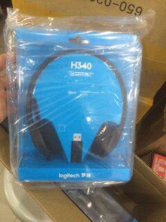 盒装正品罗技 H340 头戴式耳机耳麦笔记本电脑带麦克风USB有线