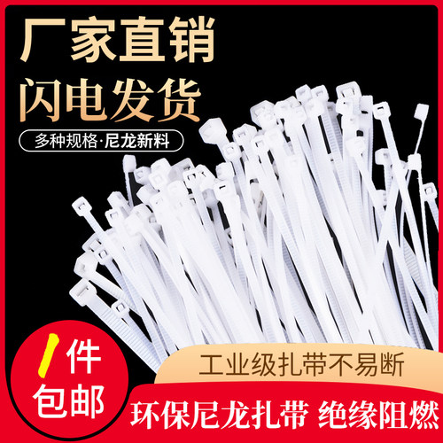 自锁式尼龙扎带塑料卡扣白色