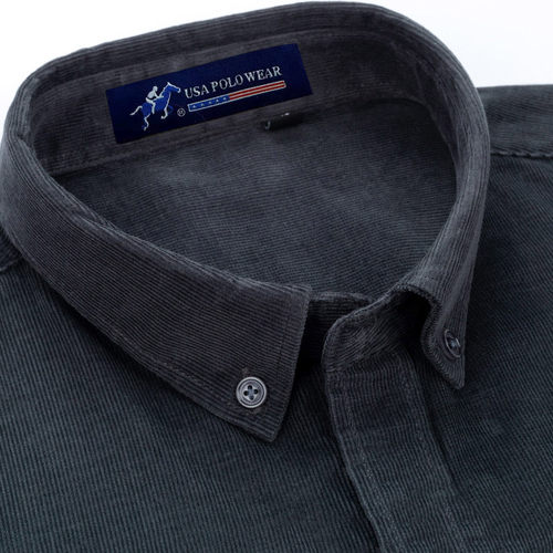 灯芯绒长袖男士衬衣保罗